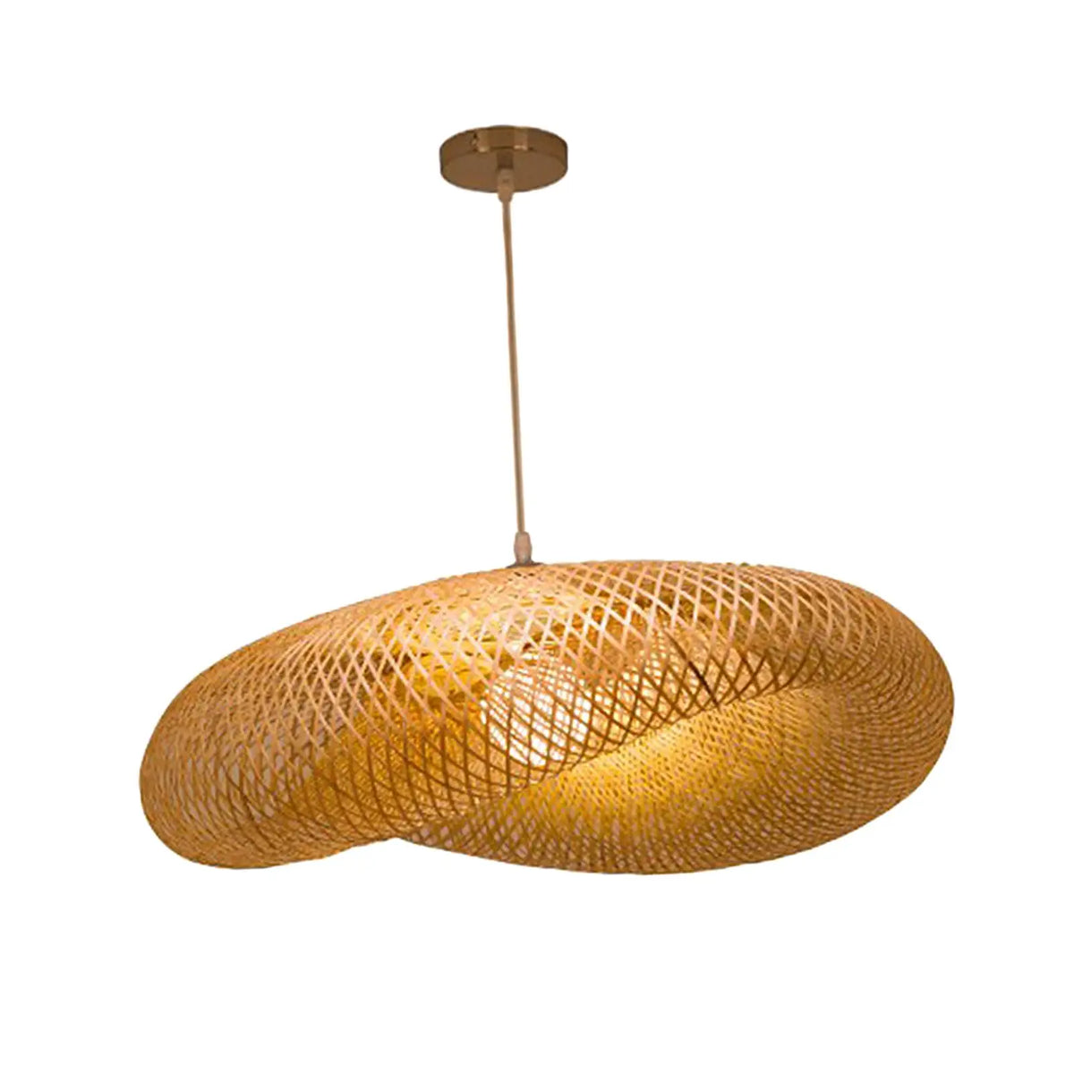 Bamboo Weave LED Pendant Light Chandelier - Vintage Handmade Rattan Hanging Lamp