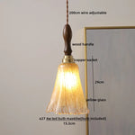 Amber Glass Pendant Lamps Copper Modern Hanging Lights for Living Dining Bedroom