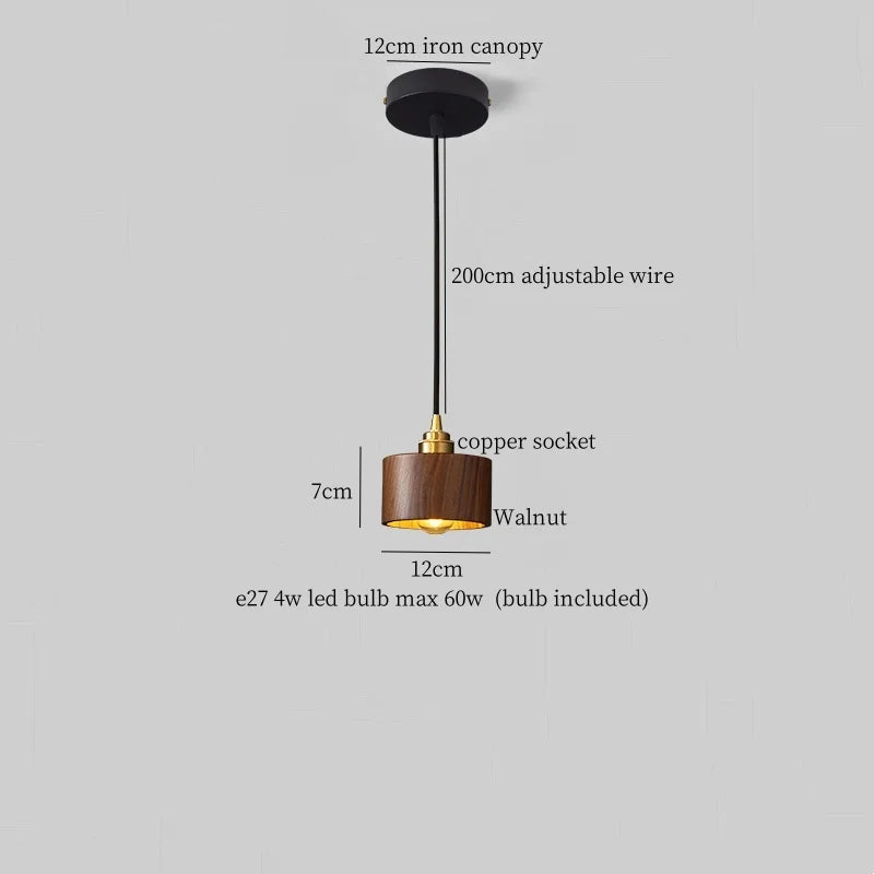 Wooden LED Pendant Lamp for Home & Commercial Spaces
