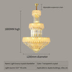 Luxury Spiral Staircase Chandelier for Duplex Villa Hall and Hotel Project