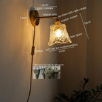 Vintage LED Wall Light Glass Copper Applique Da Parete