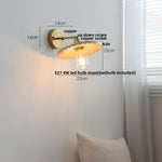 Walnut Wood LED Wall Sconce, Pull Chain Switch, Copper Socket, Bedroom Aisle Hallway