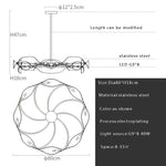 Modern Metal Ceiling Chandelier: Minimalist Design, Retro Style, LED Lights for Living Room