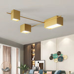 Black Nordic LED Ceiling Lights Chandeliers for Modern Living Room Decoration