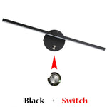 Linear LED Wall Lamp with Switch, 300° Rotation, 41CM, Nordic Minimalist Design