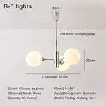 Glass Ball LED Ceiling Chandelier for Modern Living Room and Bedroom
