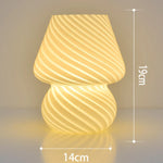 Striped Mushroom LED Table Lamp: Korean Ins Style, Cute Mini Desk Decor