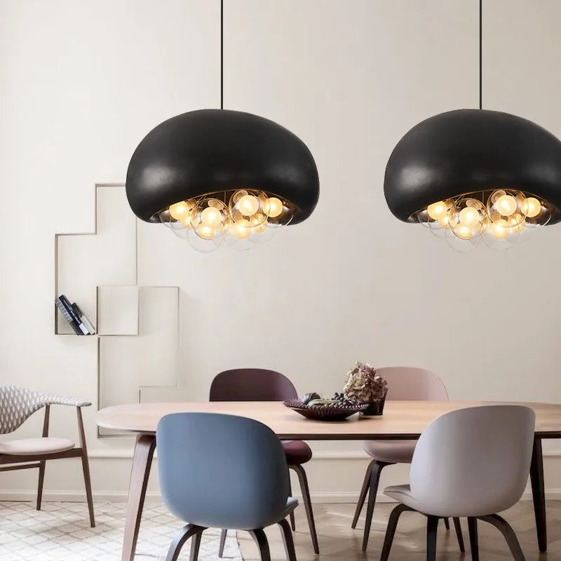 Nordic G9 LED Pendant Lights with HDPS Glass Shades for Dining Room