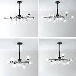 Glass Ball Pendant Chandelier for Living Room Bedroom Dining Room