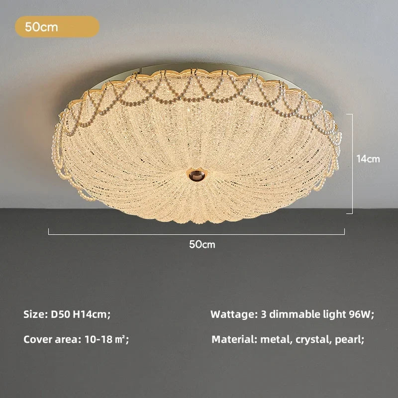 Crystal Dimmable LED Ceiling Light for Modern Bedroom Decor