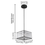 Mini Gold/Black Crystal Pendant Light: Modern Luxury Ceiling Hanging Lamp for Dining Room