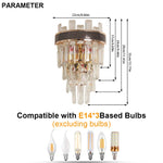 Crystal LED Wall Light Modern Elegant Design for Living Room & Bedroom