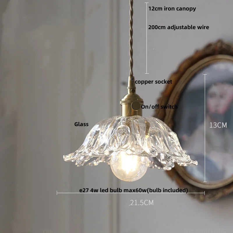 Afralia™ Glass Walnut LED Pendant Lights, Modern Nordic Design, Adjustable Hanging Lamp