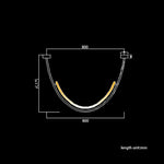 Long Curve Ceiling Chandelier for Modern Living Room and Villa Decor