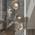Wabi-sabi Resin Pendant Chandelier | Nordic Villa Stair Decor Droplight