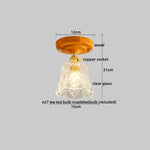 Wood Glass LED Ceiling Lights Modern Luminaria De Teto for Home Décor