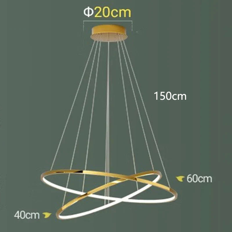 Stylish Staircase Chandeliers LED Pendant Light Lamps for Modern Living Room Lighting