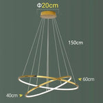 Stylish Staircase Chandeliers LED Pendant Light Lamps for Modern Living Room Lighting