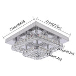 Crystal LED Flush Mount Ceiling Light for Kitchen Hallway - Modern Chandelier Fixture