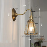 Blue Flower Glass LED Wall Sconce Vintage Style Stair Lights