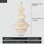 Crystal Chandelier: Villa High Living Room Luxury Lighting