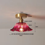 White Glass LED Ceiling Lamp Modern Living Room Bedroom Light