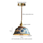 Afralia™ Cyan Ceramic LED Pendant Light for Loft Cafe Bar Decor