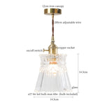 Nordic Style Copper Glass LED Pendant Lights for Living Dining Room
