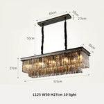 Gold Black Metal Crystal Pendant Lights Chain Hanging LED Suspension Lamp Fixtures