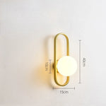 Nordic Glass Wall Light Sconce for Bedroom, Staircase, Living Room - LED E27