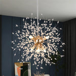 Dandelion Chandelier 8-Light Sputnik Pendant Light Gold/Silver Living Room Fixture