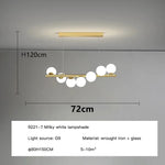 Nordic Gold Glass Ball Chandelier for Dining Room Kitchen Island
