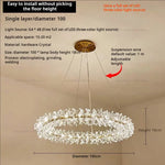 Crystal Chandelier for Living and Dining Room High-End Elegant Bedroom Lighting