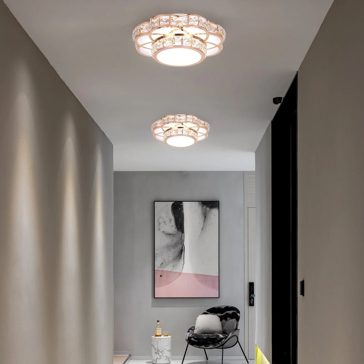 Crystal LED Chandelier Ceiling Lamp Modern Elegant Indoor Decor Luminaire