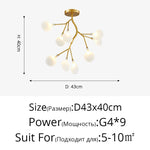 Modern LED Chandelier - Luxurious Nordic Firefly Lamp for Home Indoor Lighting