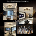 Gold Crystal Ceiling Chandelier: Luxury Modern LED Pendant for Home Décor