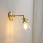 Glass Copper LED Wall Lights Modern Style for Indoor Bedroom Living Room