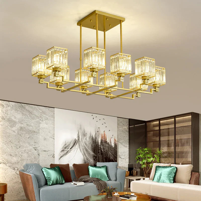 Crystal Chandelier: Modern Light Luxury for Living Room, Bedroom, Restaurant, Villa, Hotel