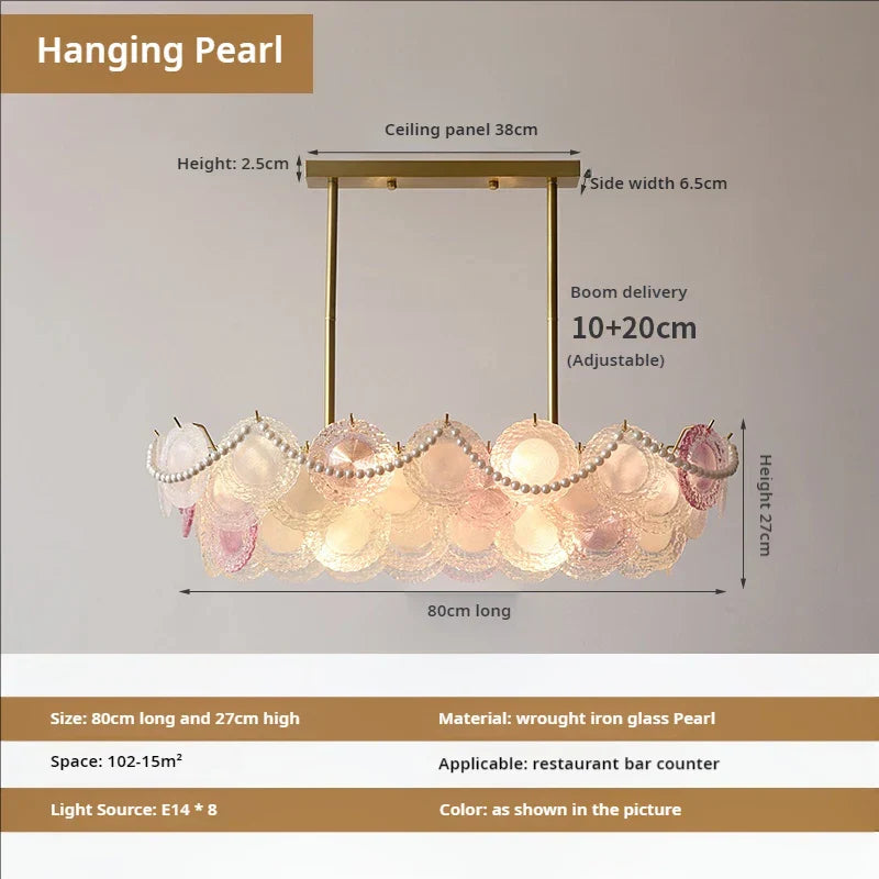 Modern Crystal Pearl Chandelier for Living Room, Bedroom, Dining Room