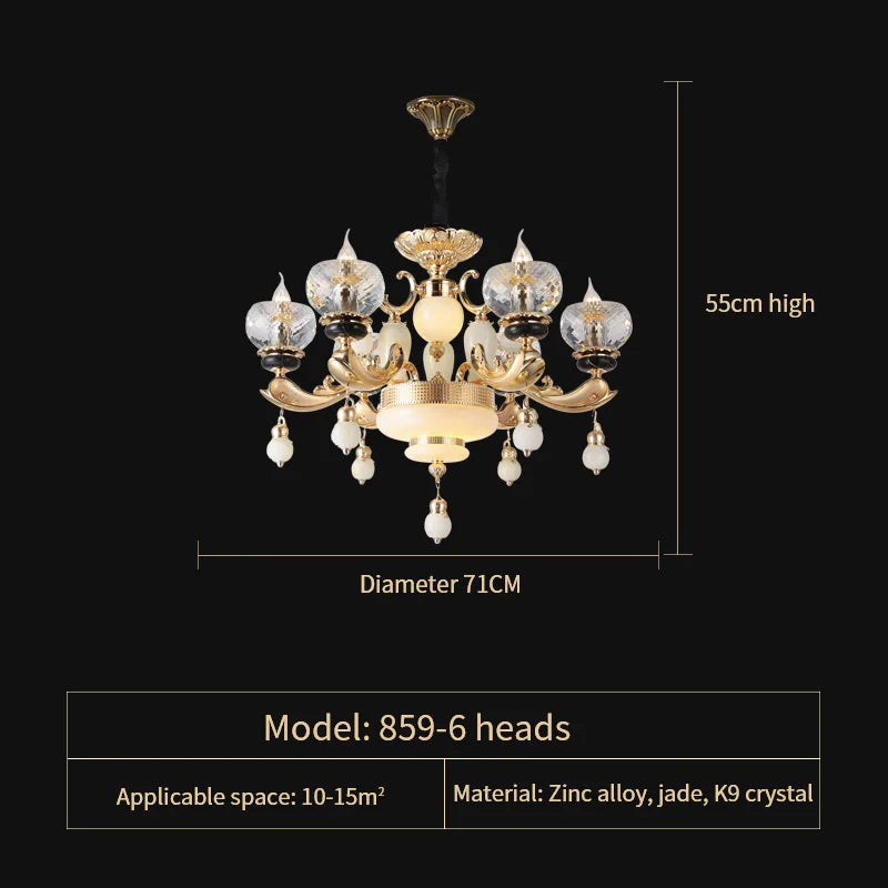 Luxe Crystal Chandelier for Bedroom, Living Room, and Dining Room