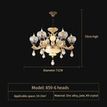 Luxe Crystal Chandelier for Bedroom, Living Room, and Dining Room