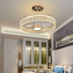 Black Gold LED Ceiling Fan Chandelier: Luxury Nordic Modern Design