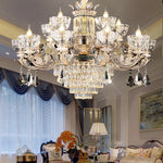 Duplex European Crystal Chandelier for Staircase with Hollow Design