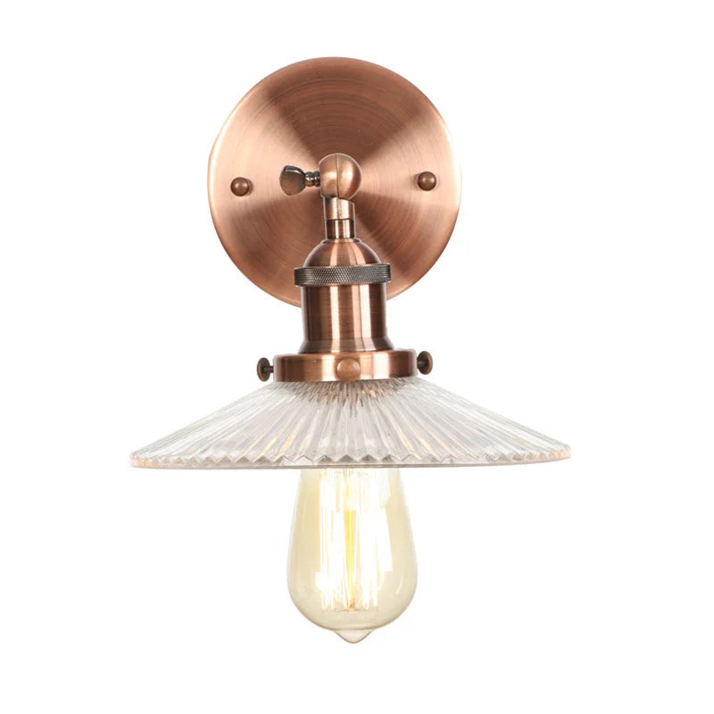 Afralia™ Industrial Loft LED Wall Light for Bedroom, Bathroom, Stairs - Plug In Iron Lamp