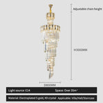 Rotating Crystal Stairwell Chandelier