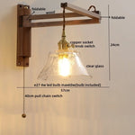 Wood Copper LED Wall Lamps Modern Bathroom Mirror Light Fixtures