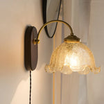 Glass Copper LED Wall Lights - Nordic Modern Bedroom Bathroom Living Room Lamp