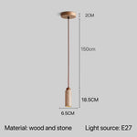 Stone Pendant Lamp: Bedroom Kitchen LED Lighting Fixture