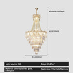 Elegant Simple Staircase Chandelier LED Livingroom Villa Creative Hotel Lighting