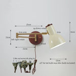 White Pumpkin LED Wall Light Fixture Swing Arm Nordic Modern Wandlamp